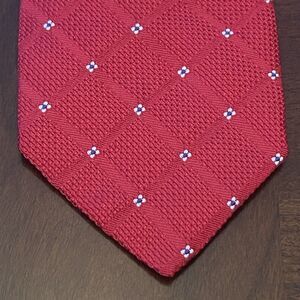 Vintage R Hanauer Red Blue 100% Silk N KB en’s Neck Tie Made In USA